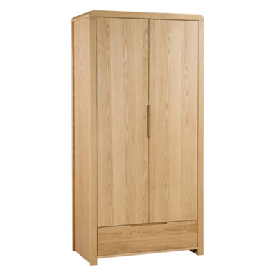 Oakham Premium Arc 2 Door & 1 Drawer Wardrobe In Oak from B&Q