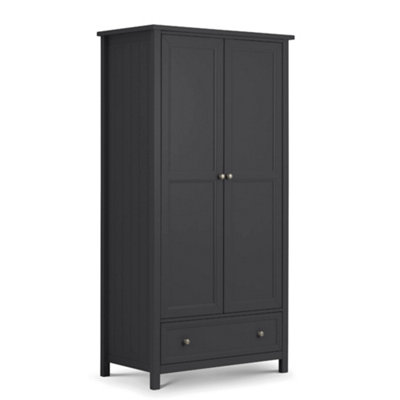 Oakham Premium Solace 2 Door Combination Wardrobe In Anthracite from B&Q