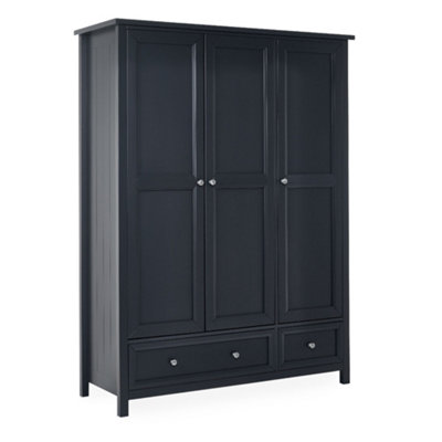 Oakham Premium Solace 3 Door Combination Wardrobe In Anthracite from B&Q