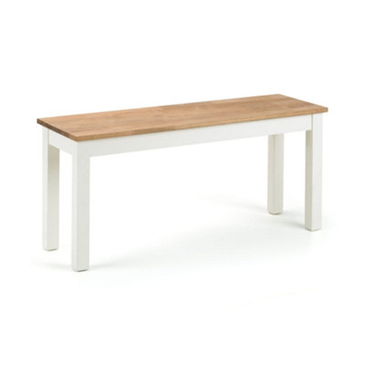 Oakham Premium Oakridge Bench In Ivory And Oak from B&Q
