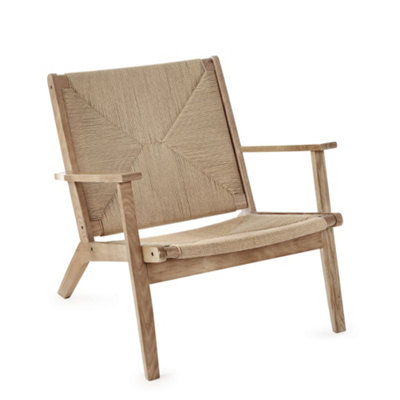 Oakham Premium Stylish Icaria Accent Chair In Oak from B&Q