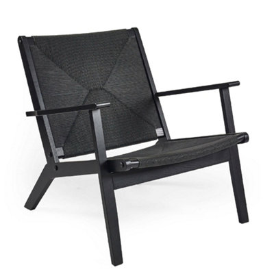 Oakham Premium Stylish Icaria Accent Chair In Black from B&Q