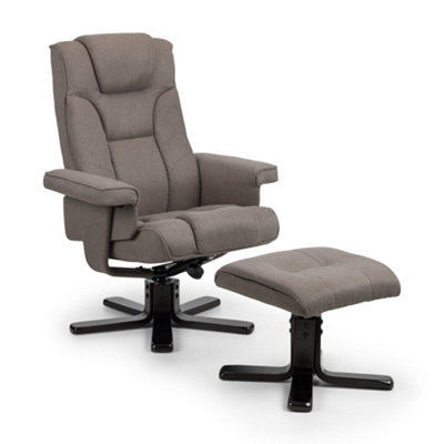 Oakham Malmo Swivel Recliner & Stool In Grey from B&Q