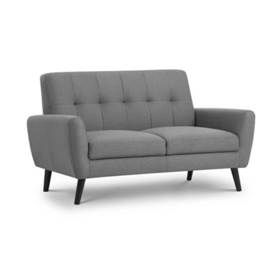 Oakham Monza 2 Seater Compact Retro Sofa In Grey from B&Q