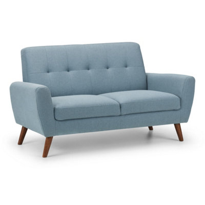 Oakham Monza 2 Seater Compact Retro Sofa In Blue from B&Q