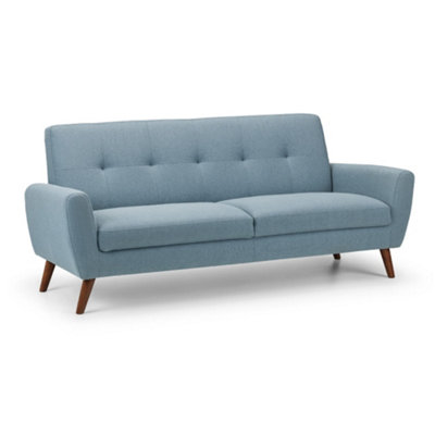 Oakham Monza 3 Seater Compact Retro Sofa In Blue from B&Q