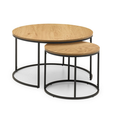 Oakham Braemar Round Nesting Coffee Table In Oak from B&Q