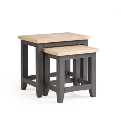 Oakham Dunvegan Nest Of Tables In Dark Grey And Oak from B&Q