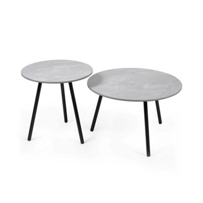 Oakham Ardmore Set Of Side Tables In Grey from B&Q