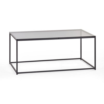 Oakham Stirling Coffee Table In Smoked Glass And Black from B&Q
