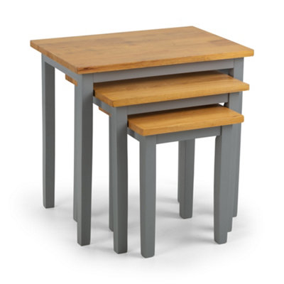 Oakham Inverlochy Nest Of Tables In Grey And Oak from B&Q