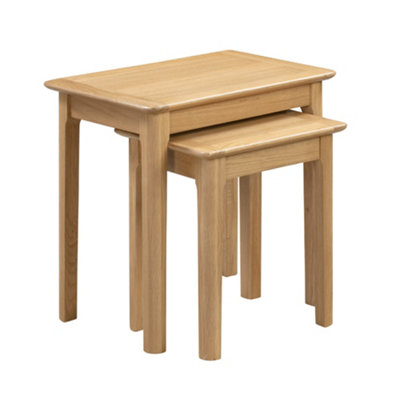 Oakham Strathclyde Compact Nest Of 2 Tables In Oak from B&Q