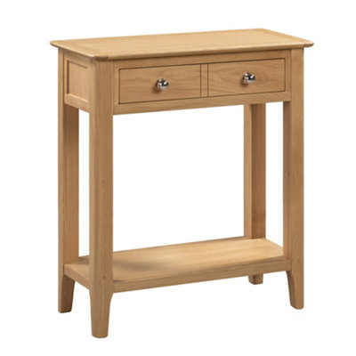 Oakham Strathclyde Contemporary Console Table In Oak from B&Q