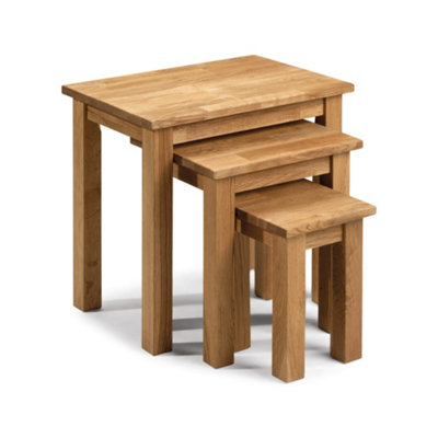 Oakham Kirkhaven Nest Of 3 Tables In Oak from B&Q
