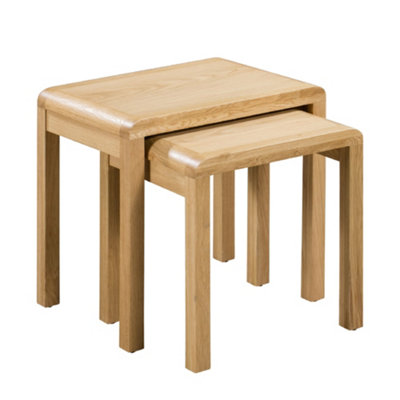 Oakham Ardglass Solid Oak Nest Of 2 Tables from B&Q
