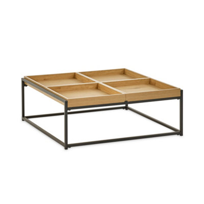 Oakham Kenmore 83Cm Square Tray Coffee Table In Light Oak Effect from B&Q