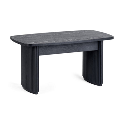 Oakham Lauriston Fluted Compact Coffee Table In Black Ash from B&Q