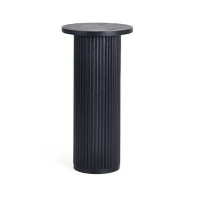 Oakham Lauriston Fluted Drinks Table In Black Ash from B&Q