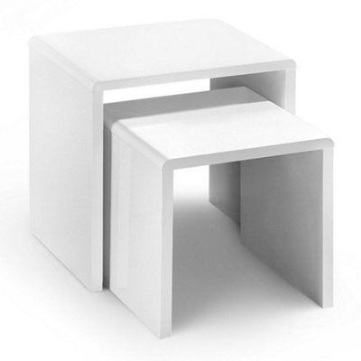 Oakham Stratton Contemporary Nest Of 2 Tables In White from B&Q