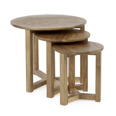 Oakham Nordvik Nest Of 3 Tables In Oak from B&Q