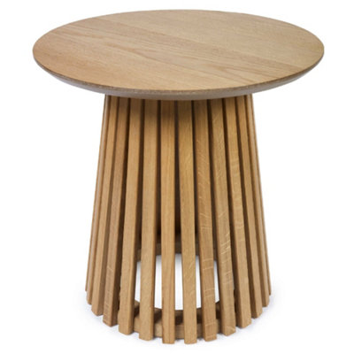 Oakham Orla 45Cm Round Lamp Table In Natural Oak from B&Q