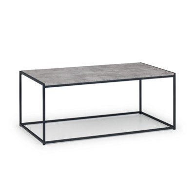 Oakham Harstad Concrete Coffee Table In Concrete And Black from B&Q