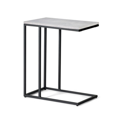 Oakham Harstad Drinks Table In Concrete And Black from B&Q