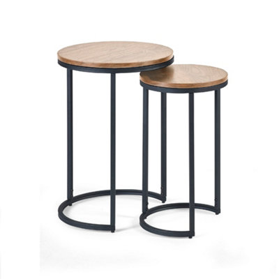 Oakham Camden Round Nesting Side Tables In Sonoma Oak from B&Q