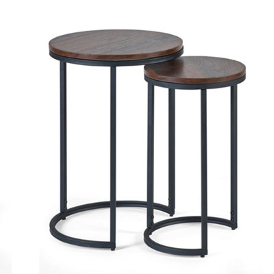 Oakham Camden Round Nesting Side Tables In Walnut from B&Q