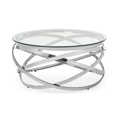 Oakham Viennese Coffee Table In Silver And Clear from B&Q