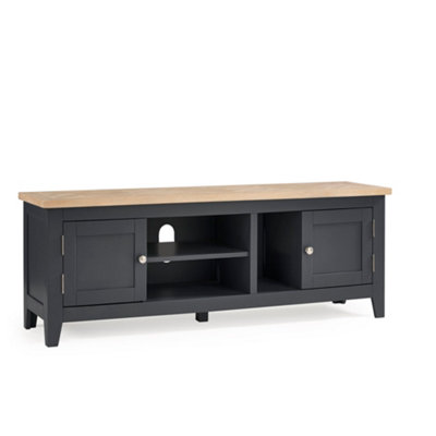Oakham Premium Ainsley Tv Unit In Dark Grey And Oak from B&Q