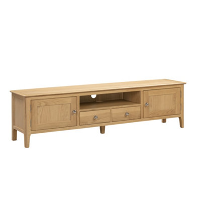 Oakham Premium Strathmore Widescreen Tv Unit In Oak from B&Q