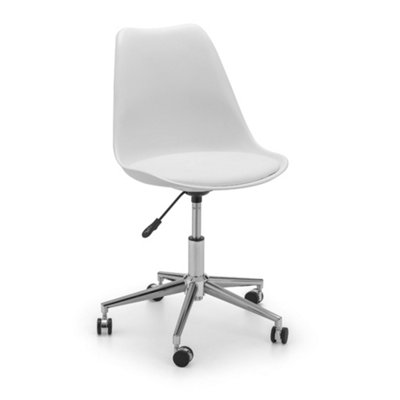 Oakham Executive Kirkwood Office Chair In White And Chrome from B&Q