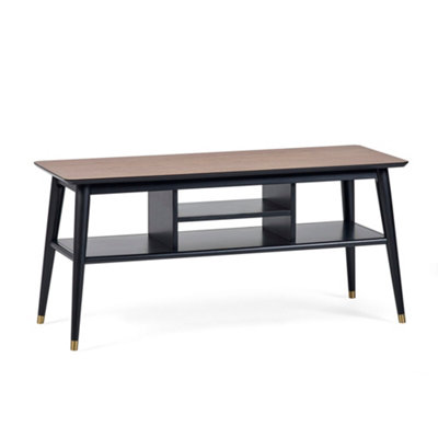 Oakham Premium Dunbar Media Unit In Walnut And Black from B&Q