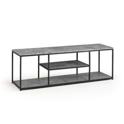 Oakham Premium Harstad Tv Unit In Concrete And Black from B&Q