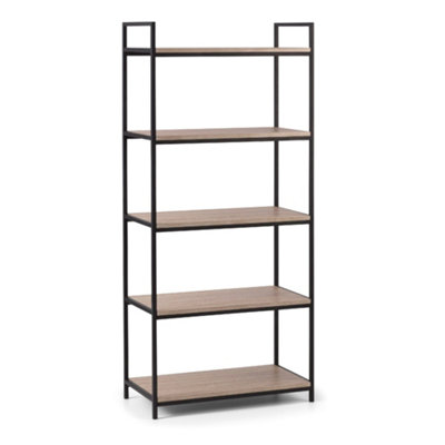 Oakham Premium Camden Tall Bookcase In Black And Sonoma Oak from B&Q