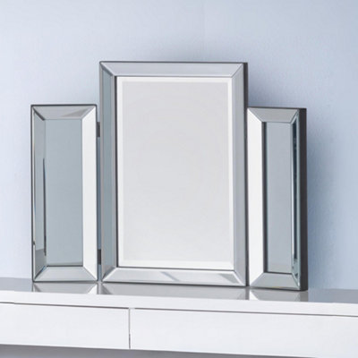 Oakham Serano Clear Bevelled Folding Dressing Table Mirror from B&Q