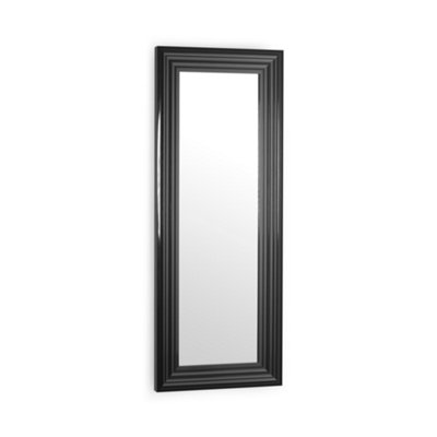 Oakham Metro Gloss Black Tall Rectangular Dressing Mirror from B&Q