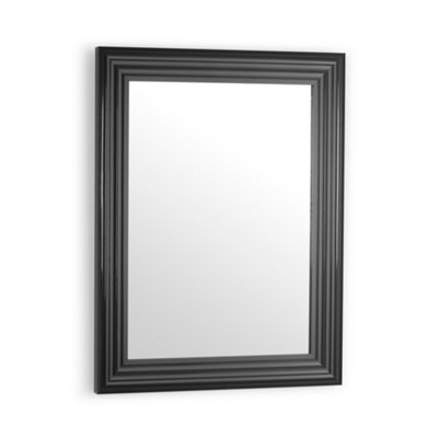 Oakham Metro Gloss Black Rectangular Wall Mirror from B&Q