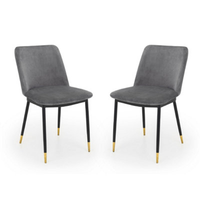 B&Q -  Celeste Premium Grey Dining ChairsSet Of 2