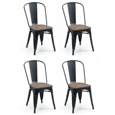 Oakham Ashford Premium Metal Dining ChairsSet Of 4 from B&Q