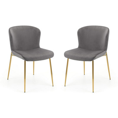 B&Q -  Cavendish Premium Grey Dining ChairsSet Of 2