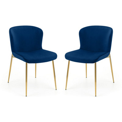 Oakham Cavendish Premium Blue Dining ChairsSet Of 2 from B&Q