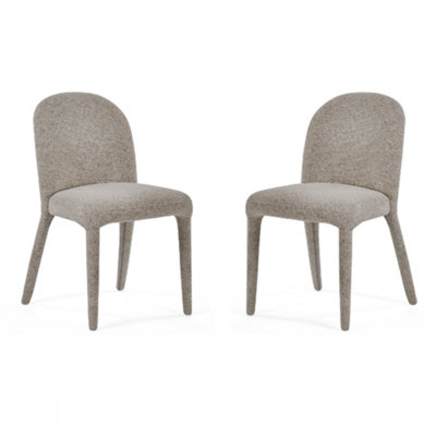 Oakham Islington Premium Grey Chenille Upholstered Dining ChairsSet Of 2 from B&Q