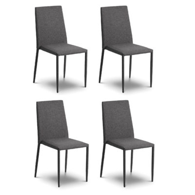 Oakham Oakridge Premium Slate Grey Fabric Dining ChairsSet Of 4 from B&Q
