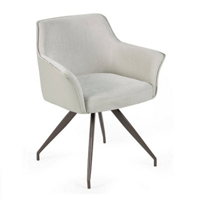Oakham Davenport Premium Ivory Fabric Dining Chair from B&Q
