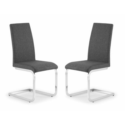 Oakham Kensington Premium Slate Grey Cantilever Dining ChairsSet Of 2 from B&Q