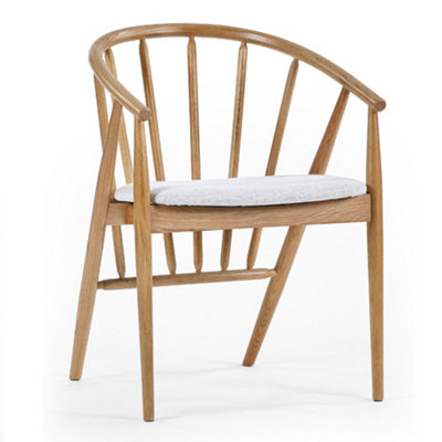 Oakham Langham Premium Oak Curved Back Dining Chair from B&Q