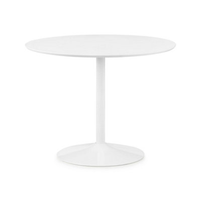Oakham Premium Belgravia 100Cm Round White Pedestal Dining Table from B&Q