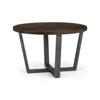 Oakham Premium Huxford 120Cm Dark Oak Round Dining Table from B&Q